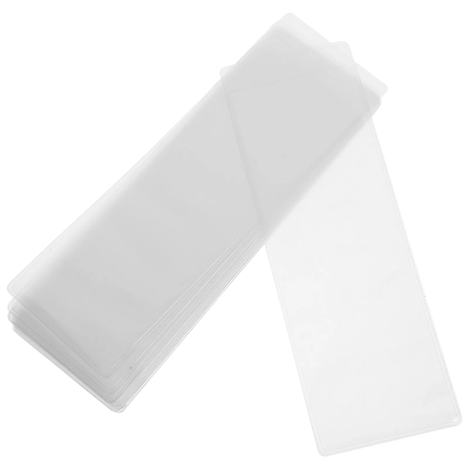 

10pcs Bookmark Cover Cellophane Sleeves PVC Protective Holders for Bookmarks Photos Student Supplies Lightweight Display