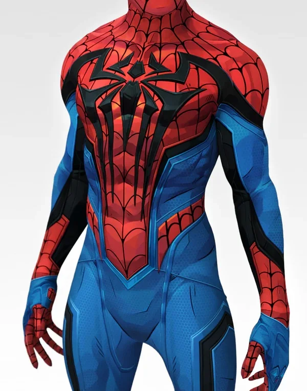 Marvel Spiderman Rivals Portrait Cosplay PS5 Superhero Spandex Zentai Bodysuit Outfits Spiderman Halloween Costume for Adult