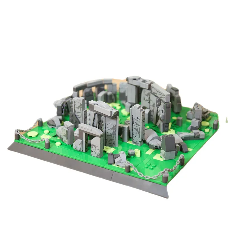 Creative World Famous Prehistoric Sites Architecture Block Britain England London Stonehenge Building Brick Toy Model Collection