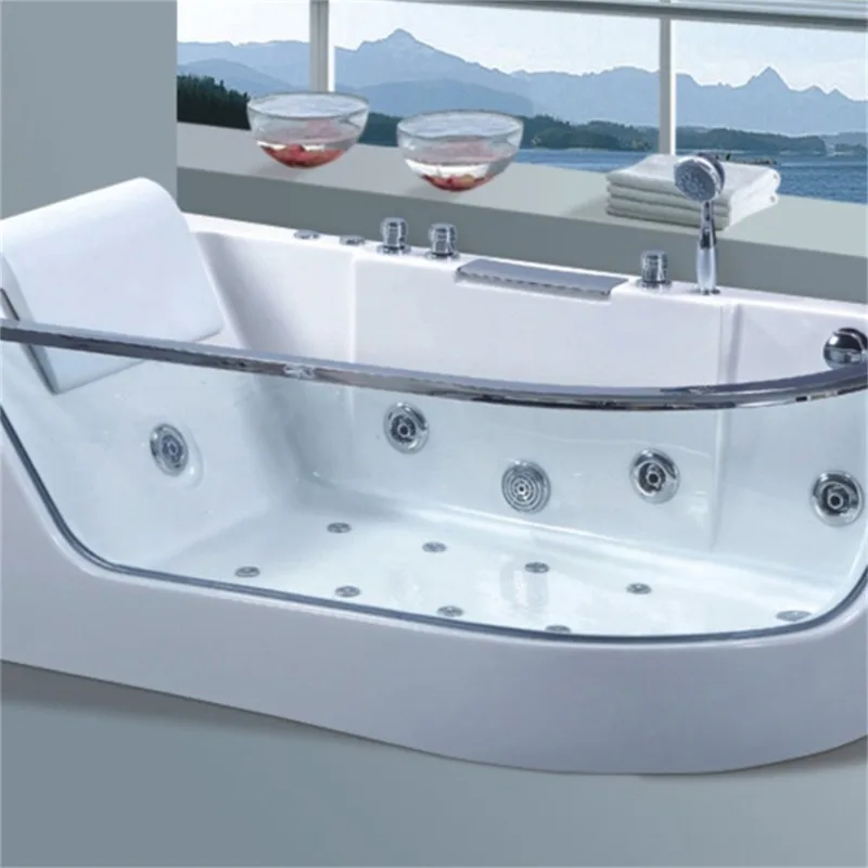 Manufacturer direct Jacuzzi customization Modern custom hot tub White acrylic freestanding massage press
