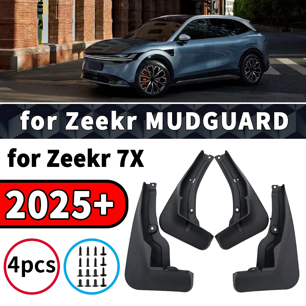 MudFlaps Accessories for Zeekr 7X 2025 2026 2027 Car Mud Flaps Splash Guards Front Rear Wheel Fender Mudguard Exterior Parts