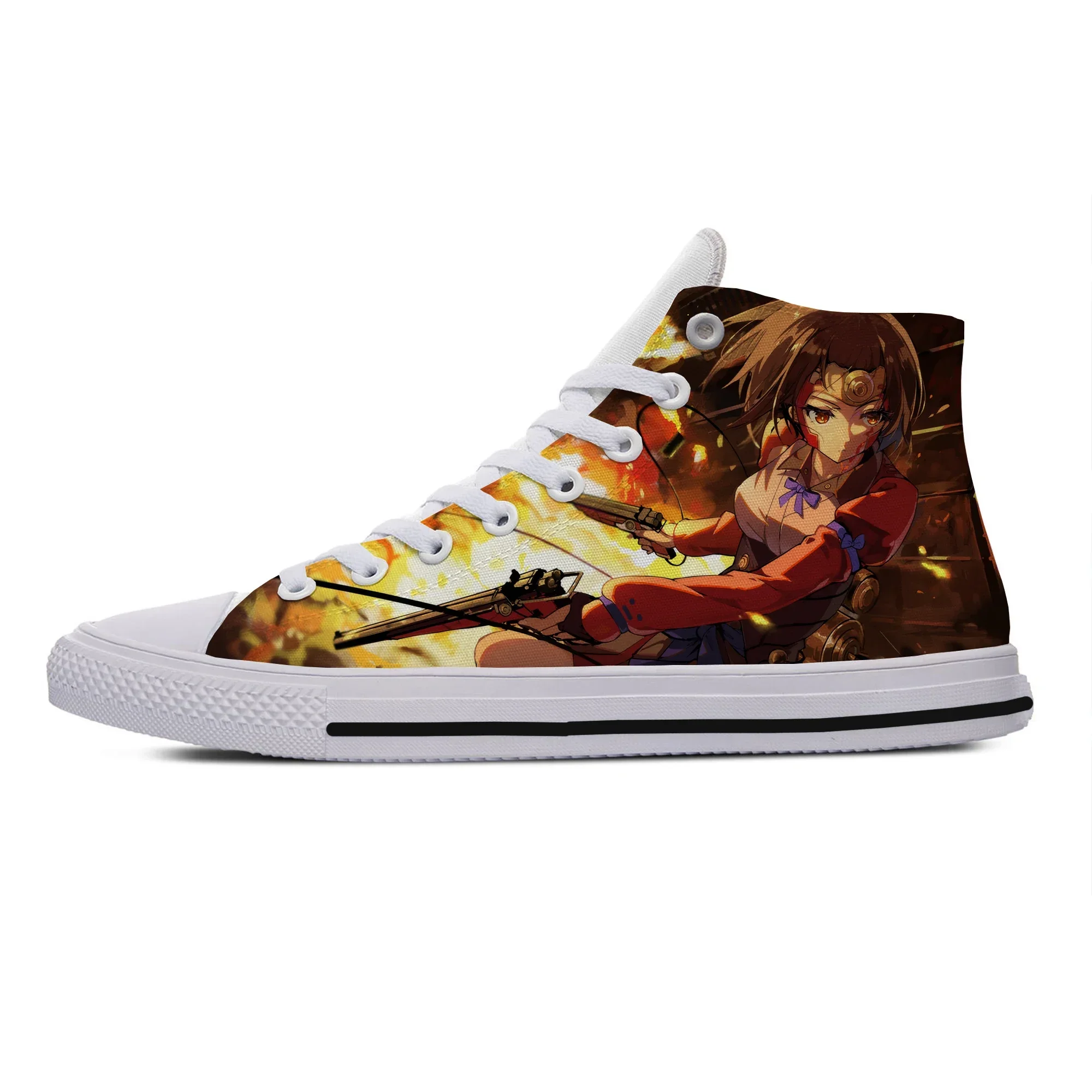 Hot Cool Fashion Grappige Sneakers Casual Schoenen Mannen Vrouwen Anime Koutetsujou Geen Kabaneri Het Ijzeren Fort Hoge Hulp Board Schoenen