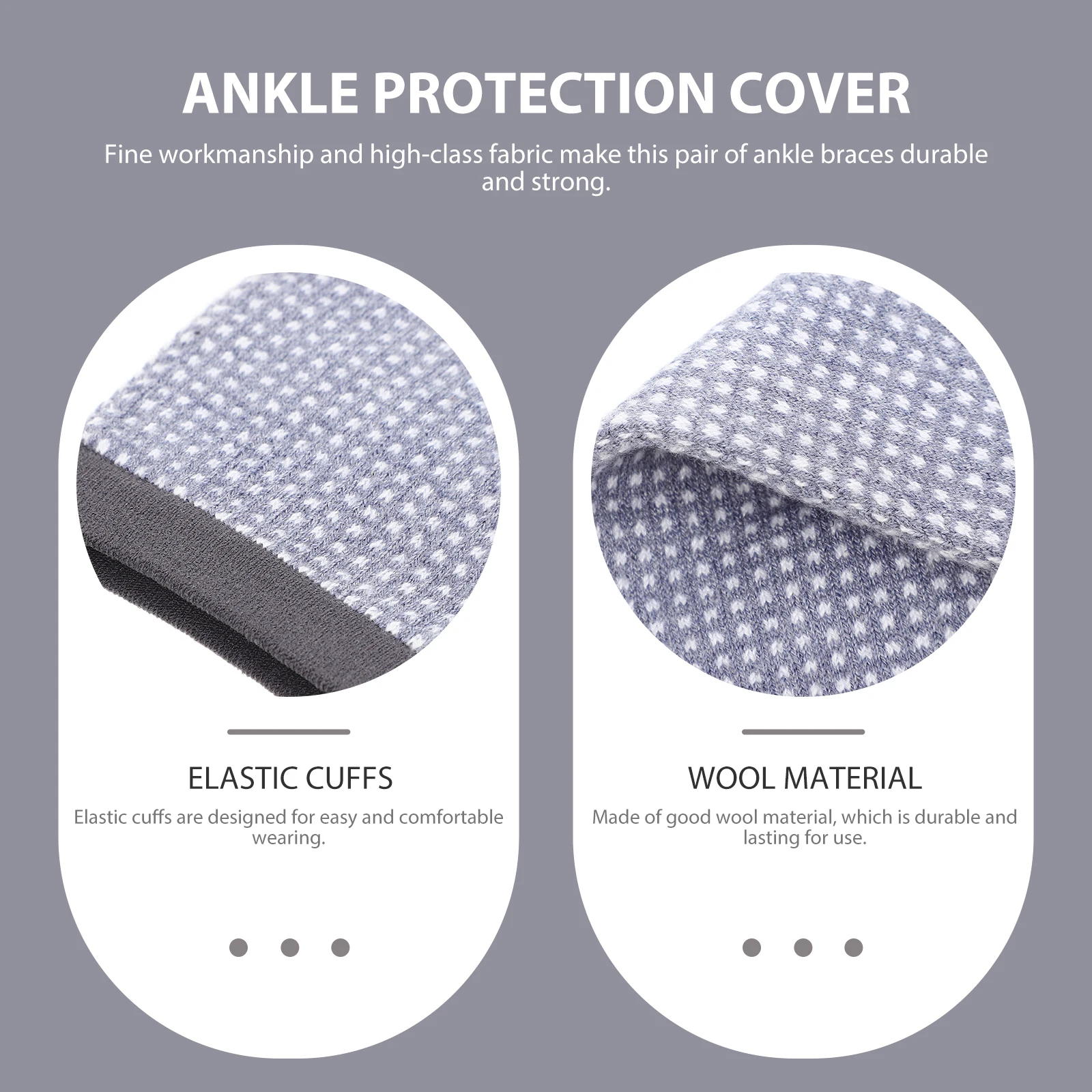 

2pcs Elastic Ankle Sleeve Thickened Warmth Ankle Cover For Joint Support Muscle Relief Arthritis Pain Fitness Sports Protector