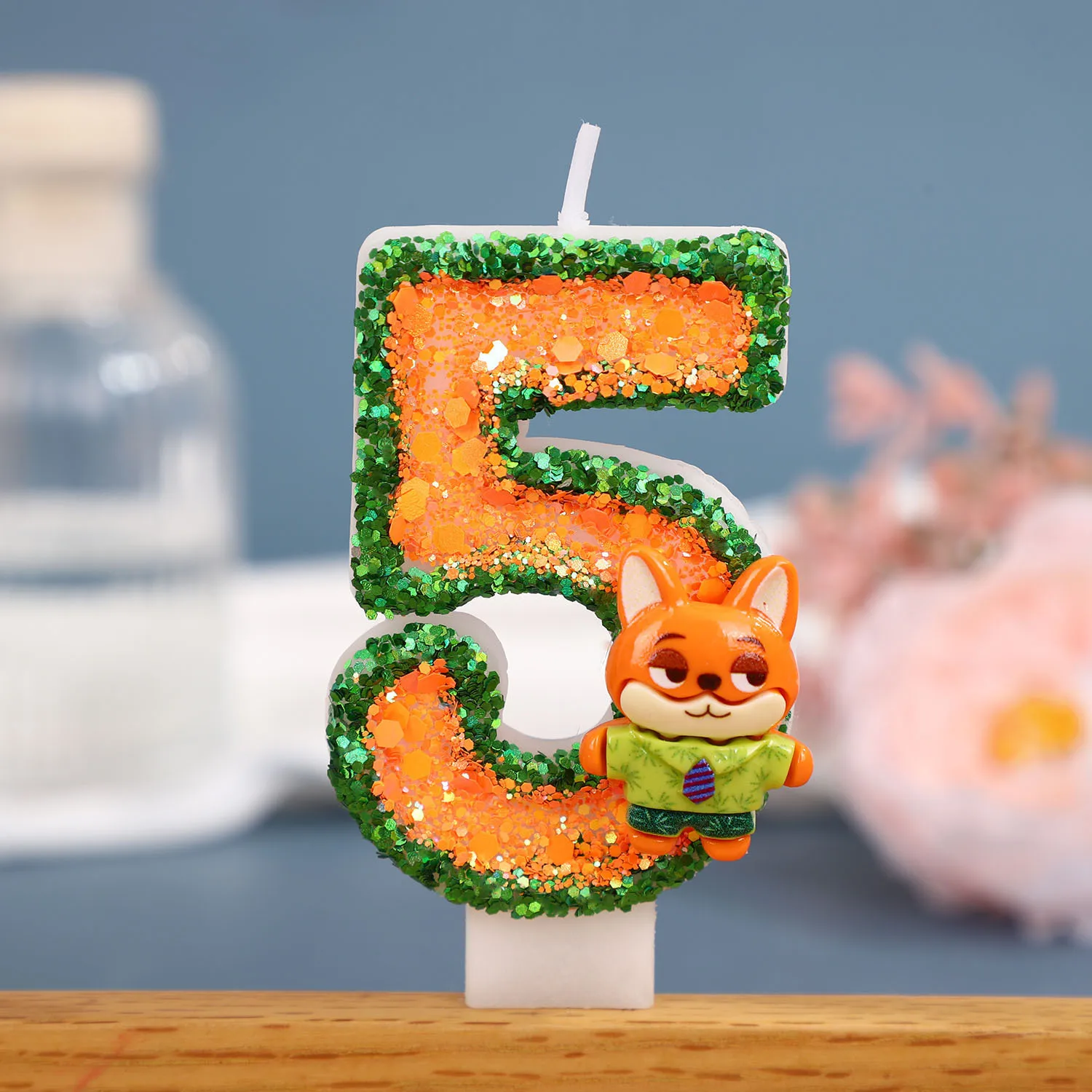 Kreative Niedliche Digitale Kerzen Kinder Baby Erster Geburtstag Kuchen Handgemacht Zootopia