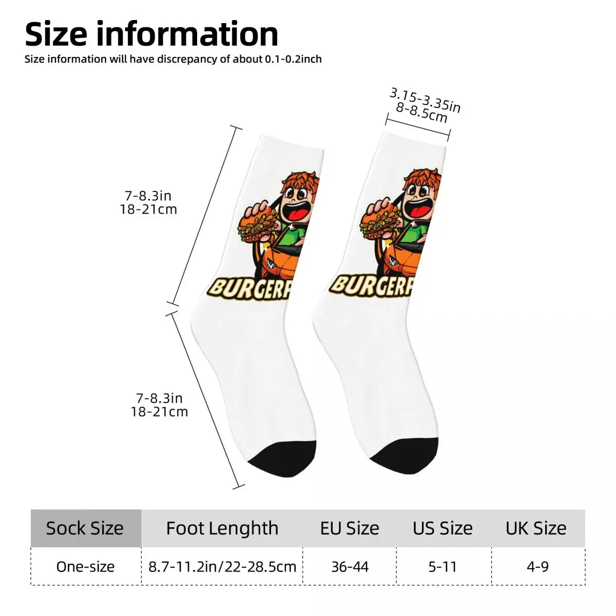 Burgerpommes Icrimax-Calcetines antideslizantes para parejas, medias cómodas de Anime Kawaii Y2k, calcetines de invierno para correr, regalo de diseño