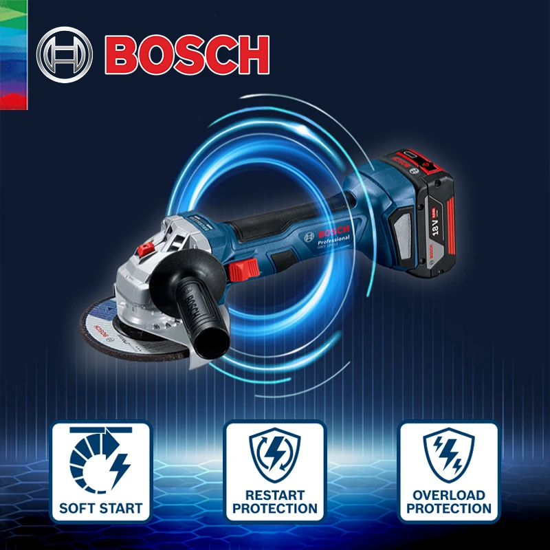 Bosch GWS 180 LI 18V Cordless Brushless Angle Grinder Cutting Polishing Machine Professional Power Tools (Without Battery)