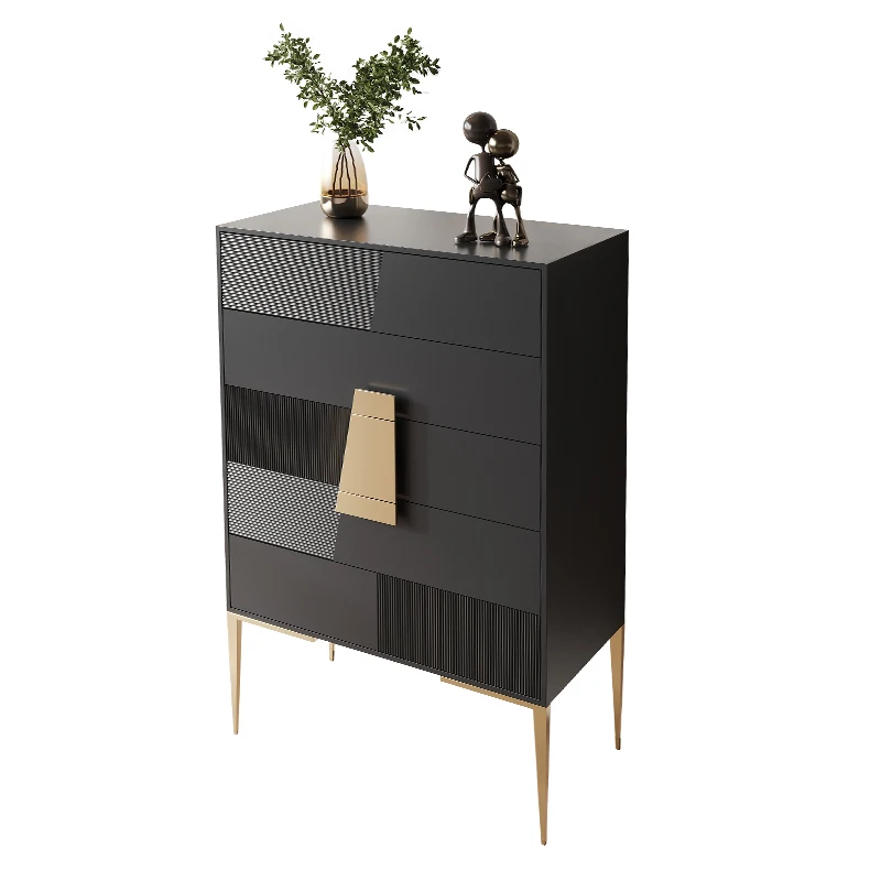 Italian light luxury solid wood five-bucket six-bucket cabinet, living room decoration entrance partition integrated large-capac