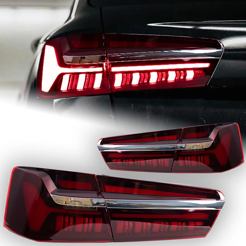 Car Lights for Audi A6 C7 Led Tail Lamp 2012-2015 C8 Design Dynamic Signal Tail Light Rear Stop Brake Reverse Accessories