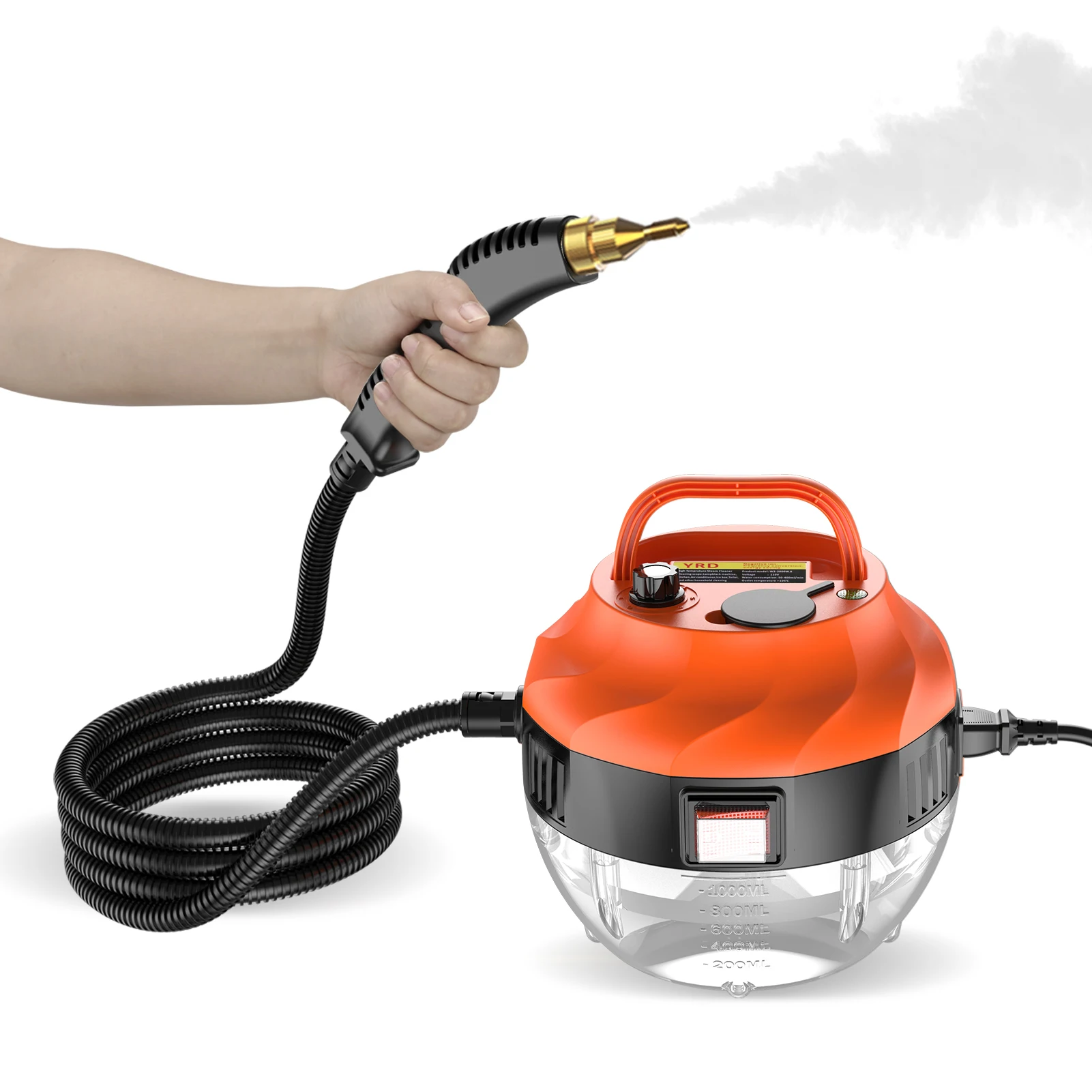 1500W Handheld Steam Cleaner High Temperature  Portable Pressurized Steam Cleaning Machine for Kitchen Furniture Bathroom Car