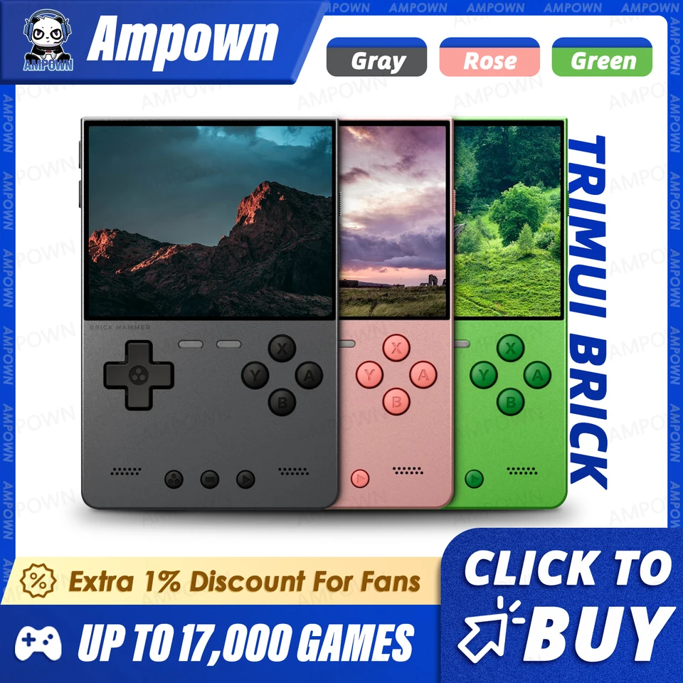 TRIMUI BRICK Hammer Handheld Game Console 3.2''IPS Screen CNC