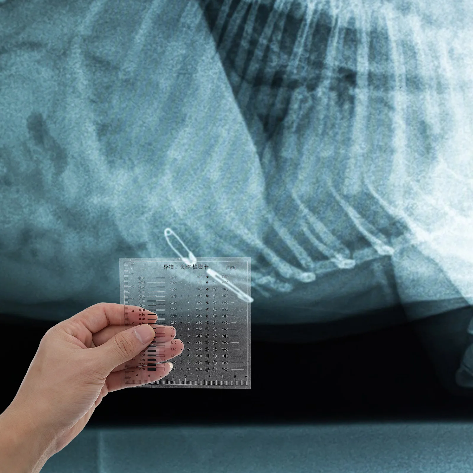 

High Precision Appearance Detection Ruler Flaw Chart Transparent Measuring Tool Diameter Line Width Measurement Size