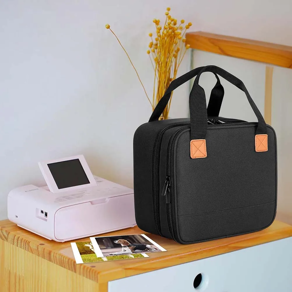 

Сумка для переноски фотопринтера, сумка для фотопринтера, съемная перегородка, прочные ручки, карманы, полиэстер, эластичная лента для путешествий