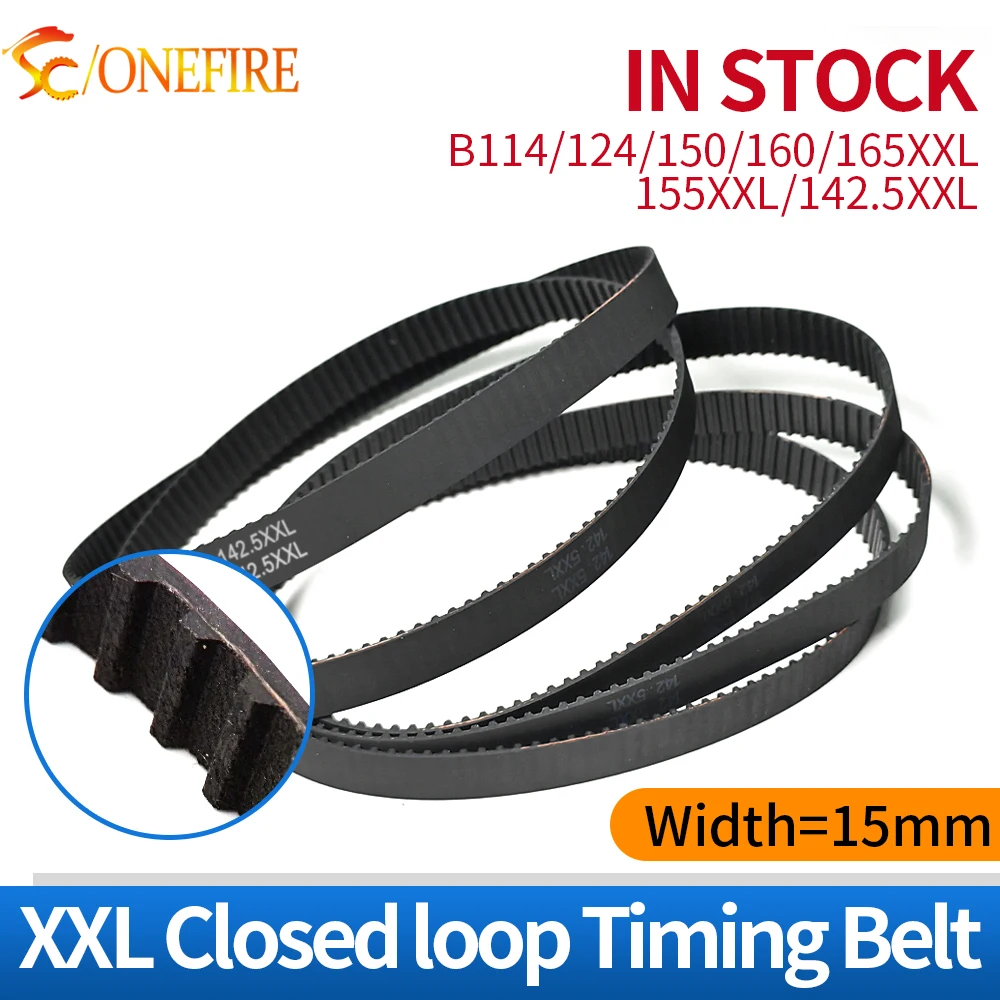 XXL Timing Belt 155XXL/142.5XXL B114/124/150/160/165XXL Rubber Drive Belt Width 15mm XXL Belts