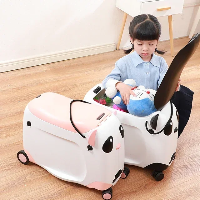 21 inch trolly bags travel trolley cute panda ride on kids luggage