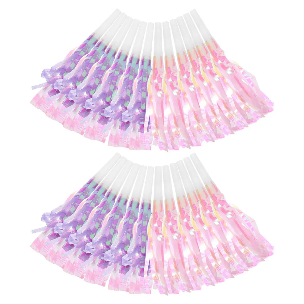 

5pcs 5 Pieces Blowouts Party Favors Horn Noisemaker Birthday Blowers Fringed Noisemakers for