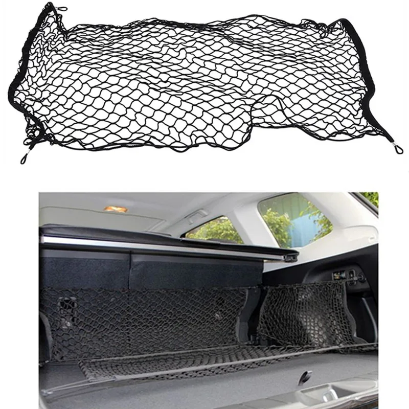 Envelope Trunk Cargo Net For JEEP GRAND CHEROKEE Car Boot Trunk Net Mesh Elastic Nylon Rear Back Cargo Trunk Storage Organizer