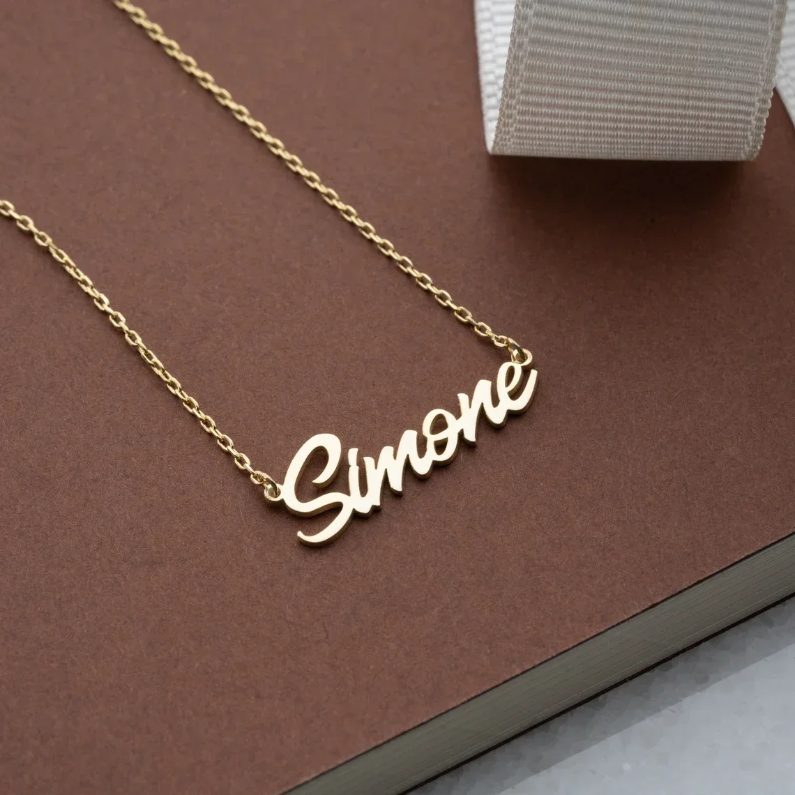 Collar con nombre personalizado para mujer, colgante con letra cursiva personalizada, joyería de acero inoxidable, Gargantilla de cadena para hombre