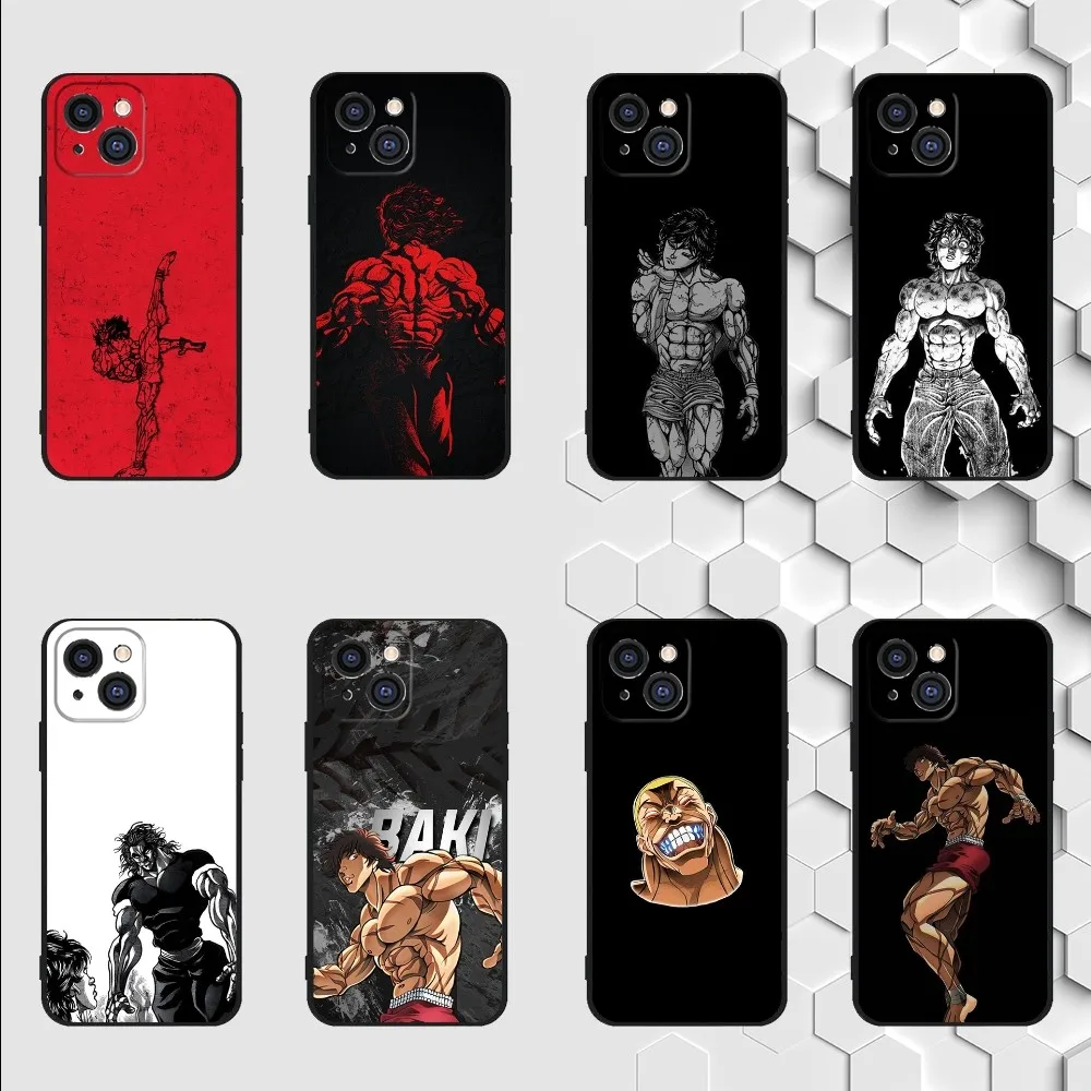 Чехол для телефона с аниме Baki для iPhone 15,14,13,12,11 Plus,Pro,Max,XR,XS,X,7,8 Plus,SE, мини Силиконовый мягкий чехол
