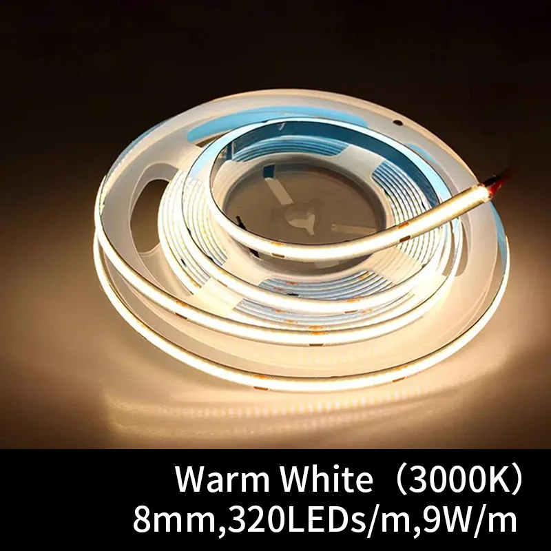 teopek 5 m COB RGB CCT RGBW warme natürliche kühle weiße LED-Streifen DC12V/24 V flexible hohe helle dotless bunte LED-Band-Lichtleiste RA90 5
