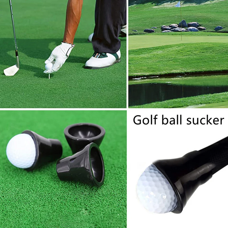 1pc Golf Ball Pick-up Suction Cup Synthetic Rubber Retriever Suction Cup For Putter Golf Training Aid