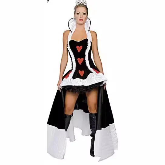 

loween Red Queen Alice in Wonderland Witch Cosplay Costume Women's Traditional Ethnic Stage Costume Chinese Production