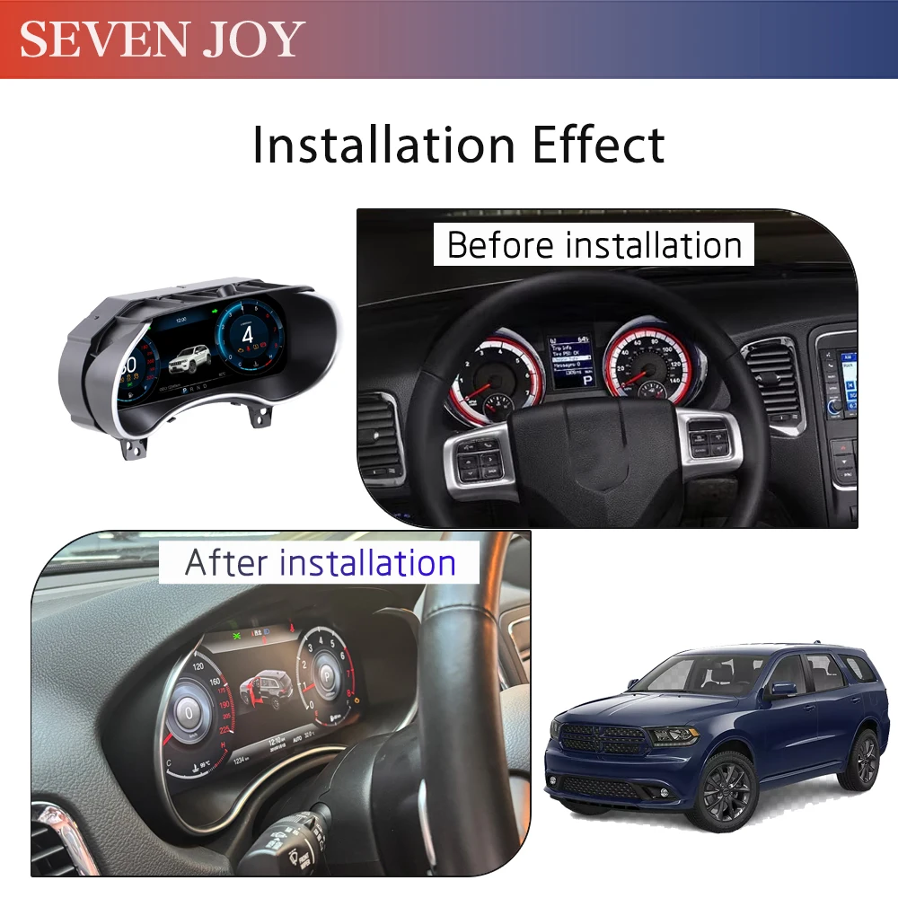 12.3 inch Digital Instrument Cluster For Dodge Dugoran 2011-2020 Original Digital Dashboard Speedometer Gauge Carplay