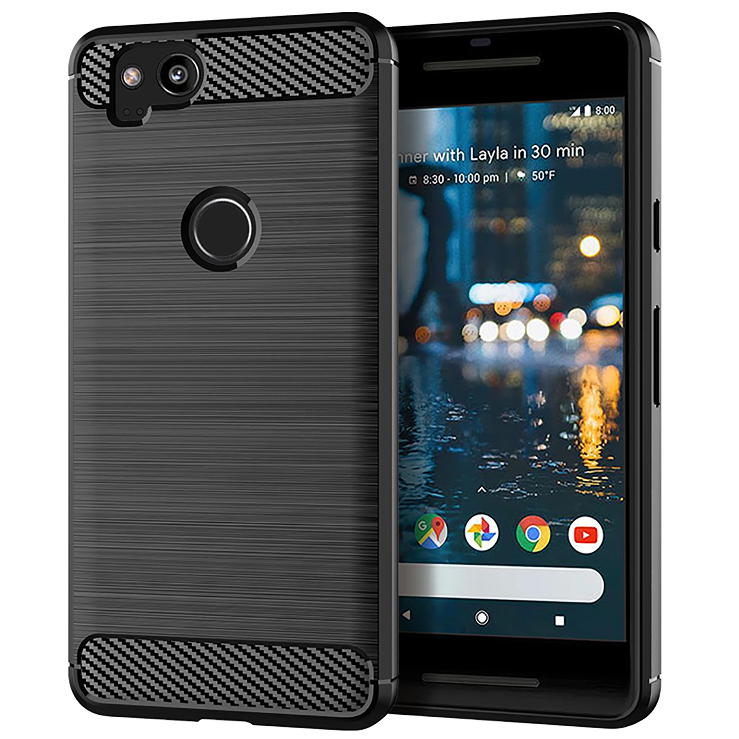 Matte Case For Google Pixel2 Shockproof Carbon Phone Cover for pixel 2 xl 2xl google Soft Silicone TPU Cases Bumper