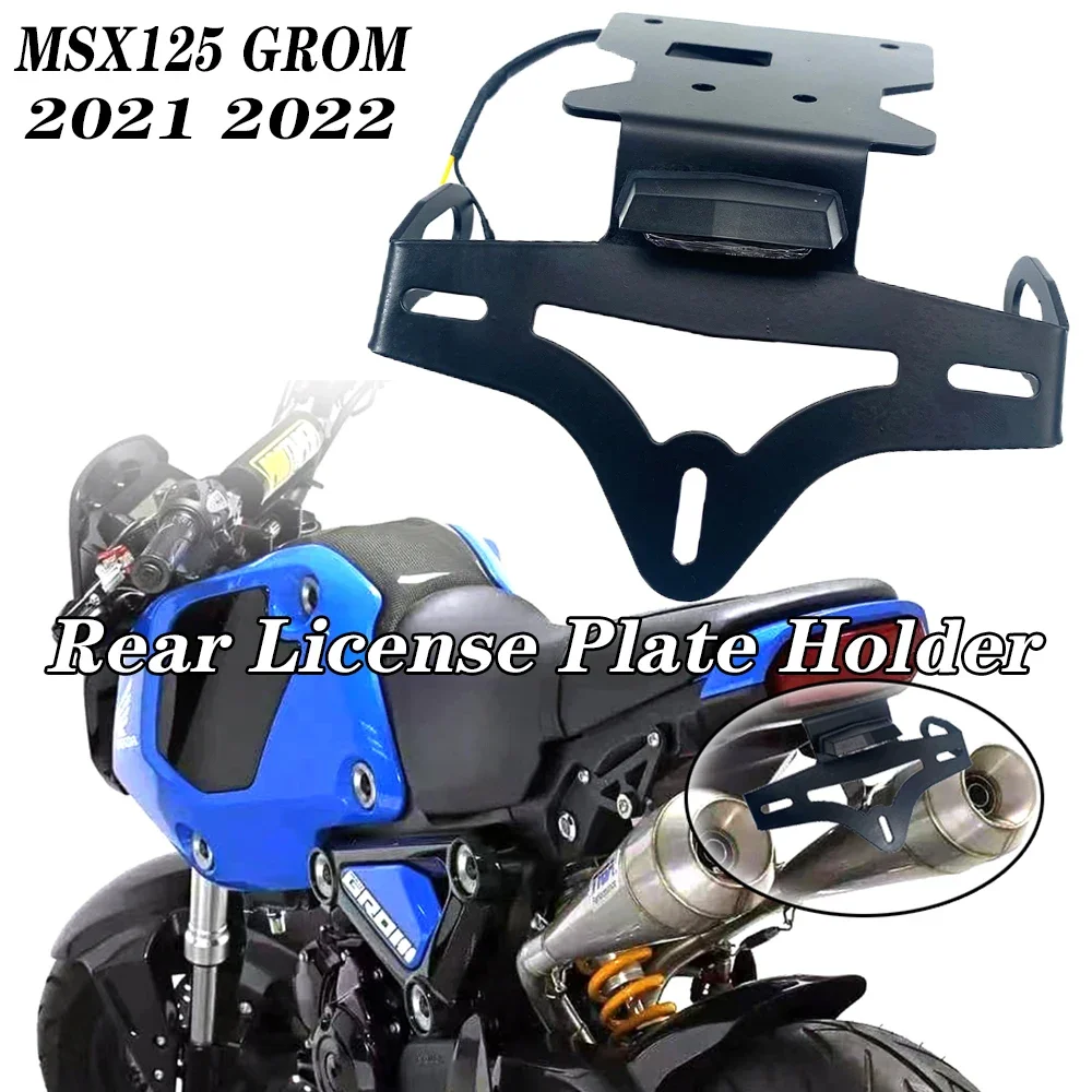 

Fender Eliminator License Plate Holder For HONDA MSX 125 Grom 2021 2022 MSX125 Motorcycle CNC Tail Tidy Bracket LED Light