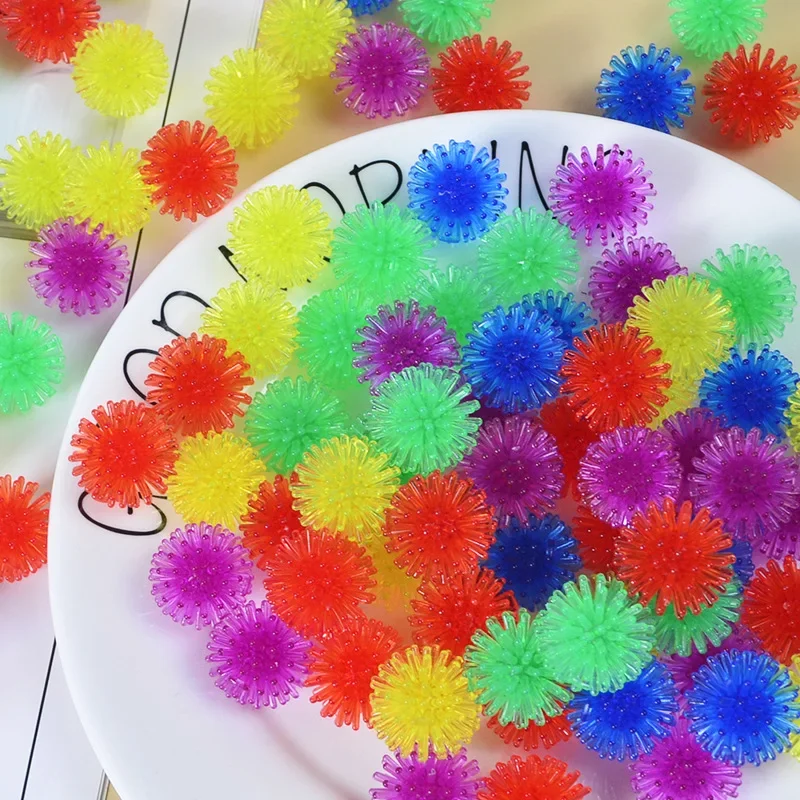 20Pcs 2.5mm Plastic Soft Bayberry Balls Hedgehog Decompression Toy for Kids Birthday Party Favor Goodie Bag Filler Prizes Gifts