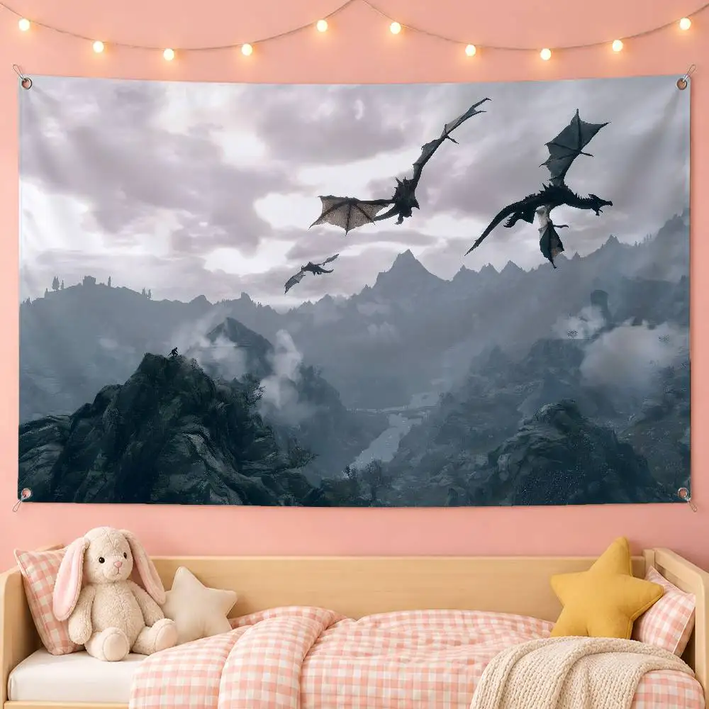Fantasy Novel Fourth Wing Indoor Outdoor Flag Banner Party Decor Hanging Wall Backdrop