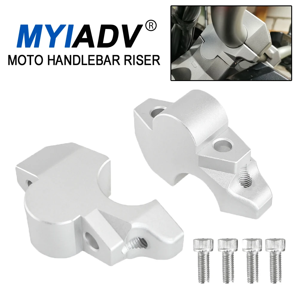 Moto CNC Guidon Risers Extend Clamp Adaptateur pour Honda XADV750 2017-2020 2021 X-ADV XADV 750 Riser Up 35mm vers l'arrière 10mm