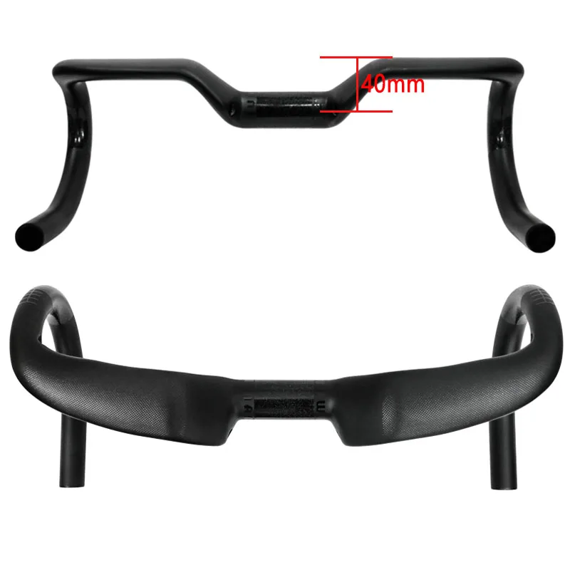 New T1000 Full Carbon Fiber Road Bike Handlebars Internal Bicycle Bend Handle Rise 40mm Cycling Handlebar 400/420/440mm Width