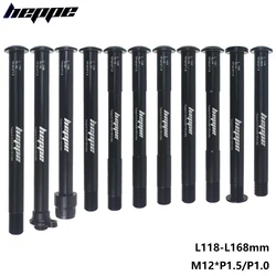 HEPPE-eje pasante para bicicleta de montaña, horquilla delantera, brochetas de eje trasero, eje pasante, 12x142, 12x148, 12x100, 12x110, M12xP1.0/P1.5