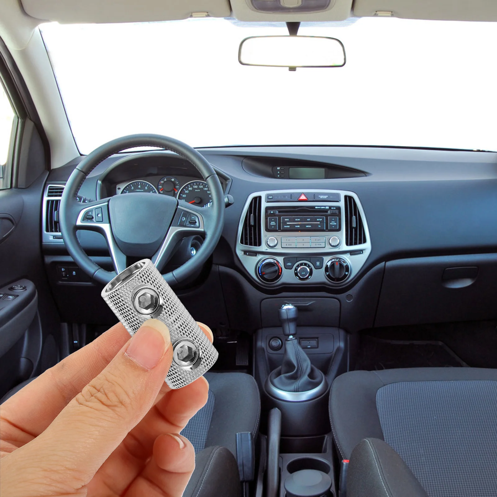 

2 pcs Brass Audio Terminals Wire Connectors Zero Gauge Car Speaker Butt Splice Coupler Heat Shrink Small Durable