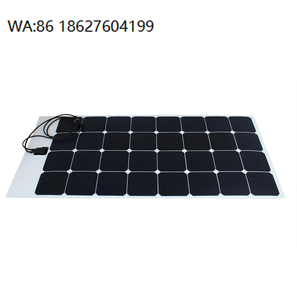 160W Bifacial Flexible Solar Panel, IP68 Waterproof Junction Box, High Efficiency Outdoor PV Power Module