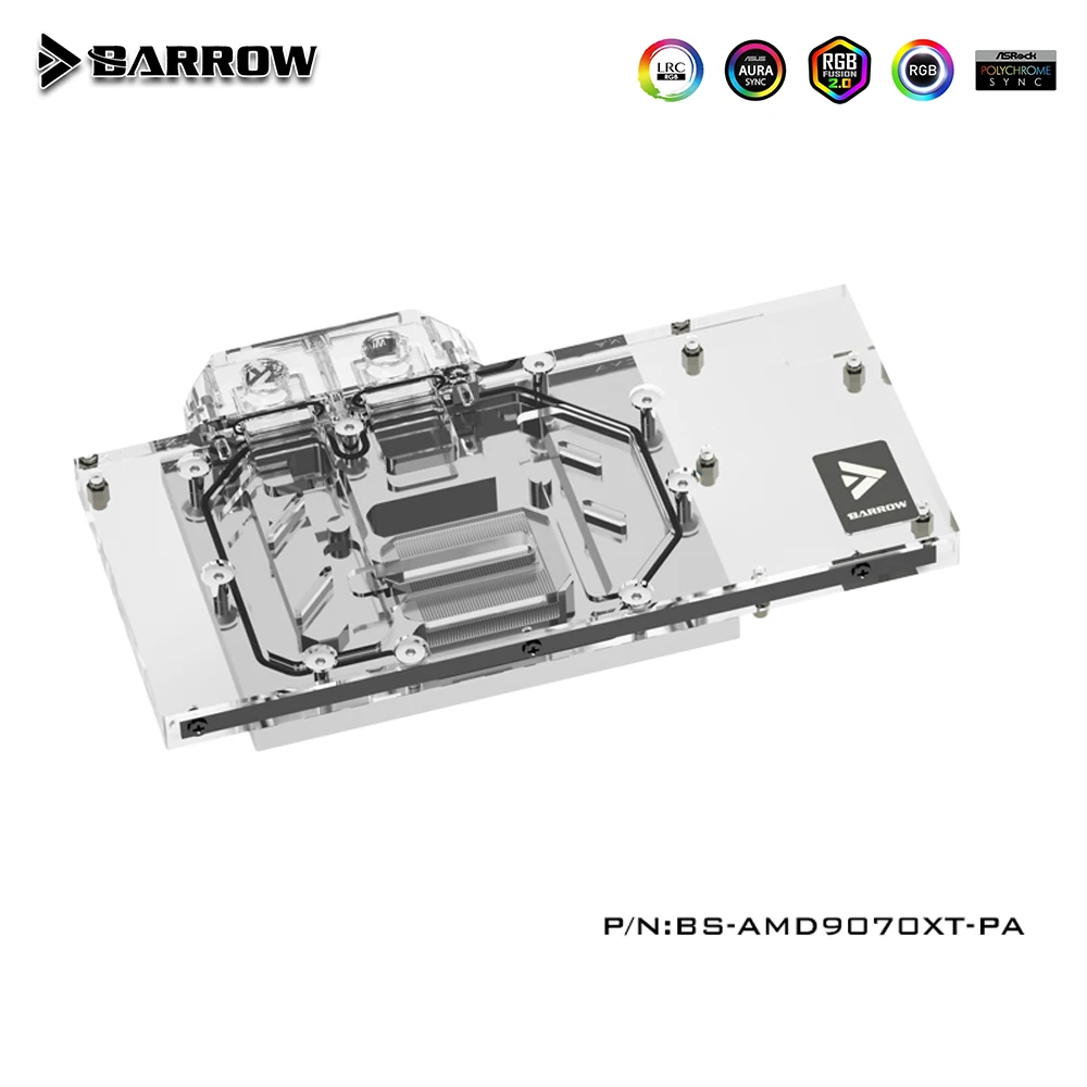 Barrow GPU Water Block For ASRock Radeon RX 9070 XT Taichi 16GB OC Graphics Card BS-AMD9070XT-PA