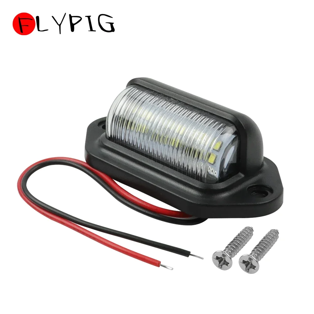 12V Universal 6-SMD Waterproof LED License Plate Tag Light  Lamps For Truck SUV BS40 Trailer Van