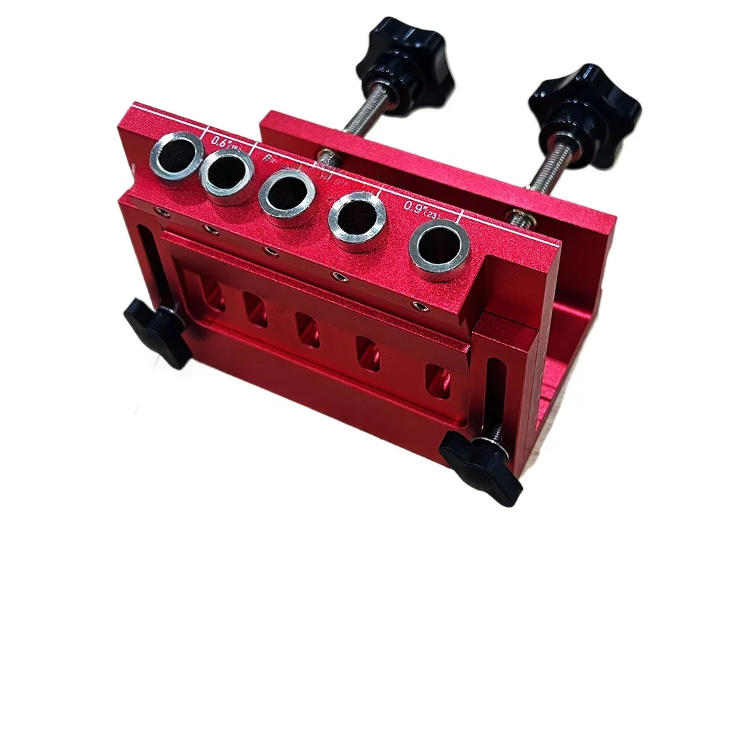 New Woodworking Punch, Adjustable Slant Hole Positioner, Wood Plate Metric and British Punch Cabinet Plate Aluminum Alloy
