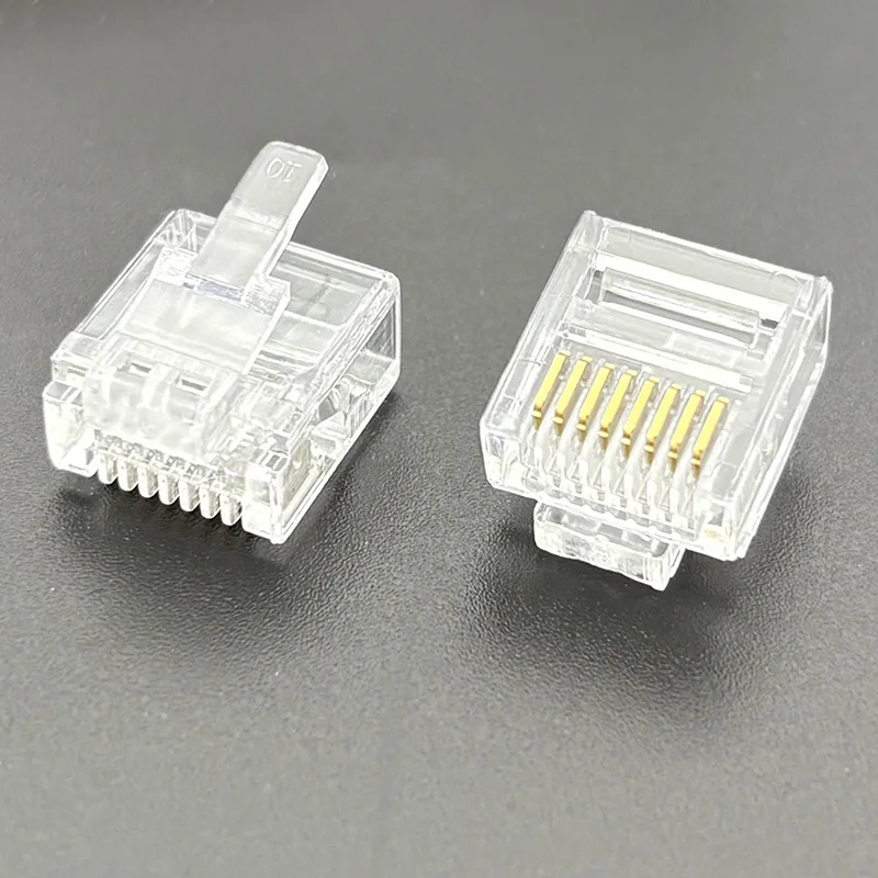 

RJ45 Category 5 unshielded patch cord with 8P8C connector, short body, 8-core flat network cable dedicated connector