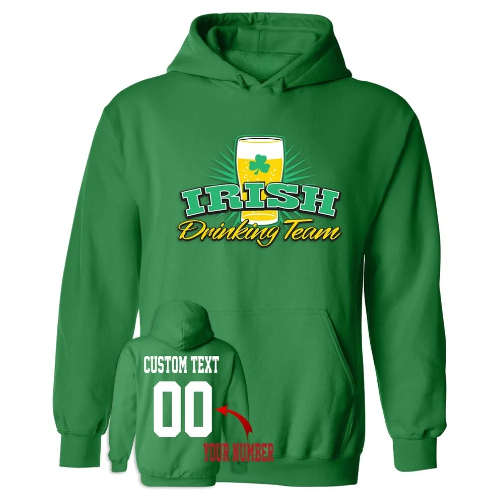 Cutom St Patrick Ssweater Party St Patty Pullover Irish Day Hoodies St Patrick Benutzerdefinierte Name Und Nummer Auf