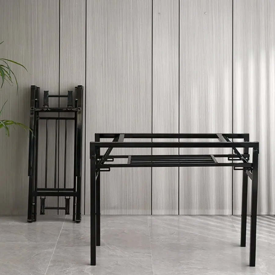 Simple folding table bracket, stable square table shelf, legs, wrought iron bracket, table legs, desk rack.