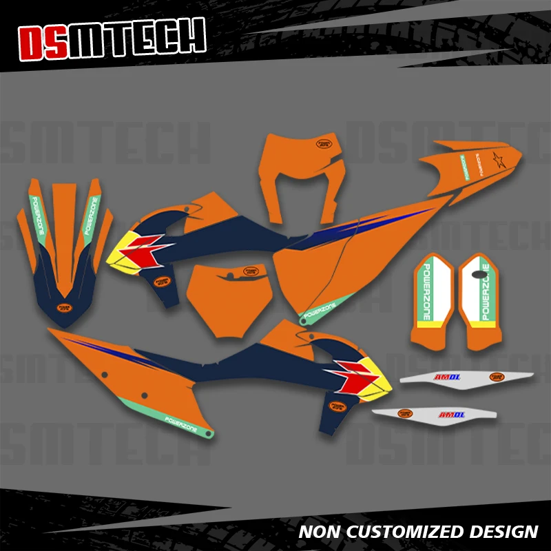 

DSMTECH для KTM SX SXF XC XCF 250 300 350 450 2019 2020 2021 2022 EXC EXCF XCW 2020 2021 2022 2023 Графические наклейки Наклейки 008