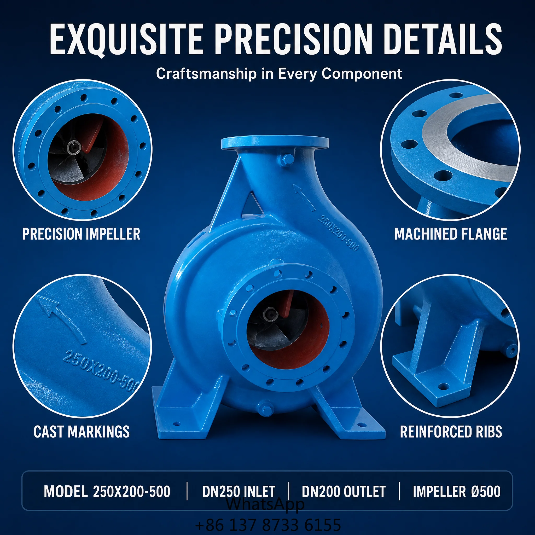 DEPUMP Electric Water Pump End Suction High Head Centrifugal Electric Water Booster Pump 4 Inch Diesel Irrigation Pump