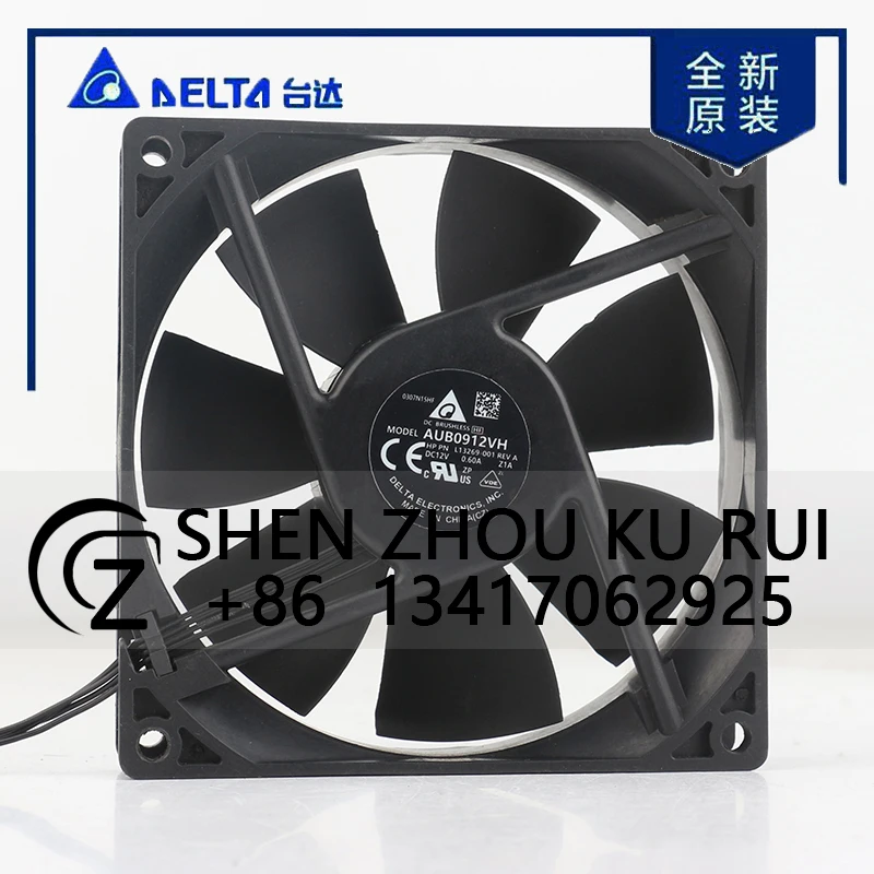 

Новый источник питания Delta 5 В 24 В 48 В постоянного тока 12 В 0,6 А AC EC 9025 90X90X25 мм 9 см Ультра-тихий корпус с высоким объемом воздуха AUB0912VH Охлаждающий вентилятор