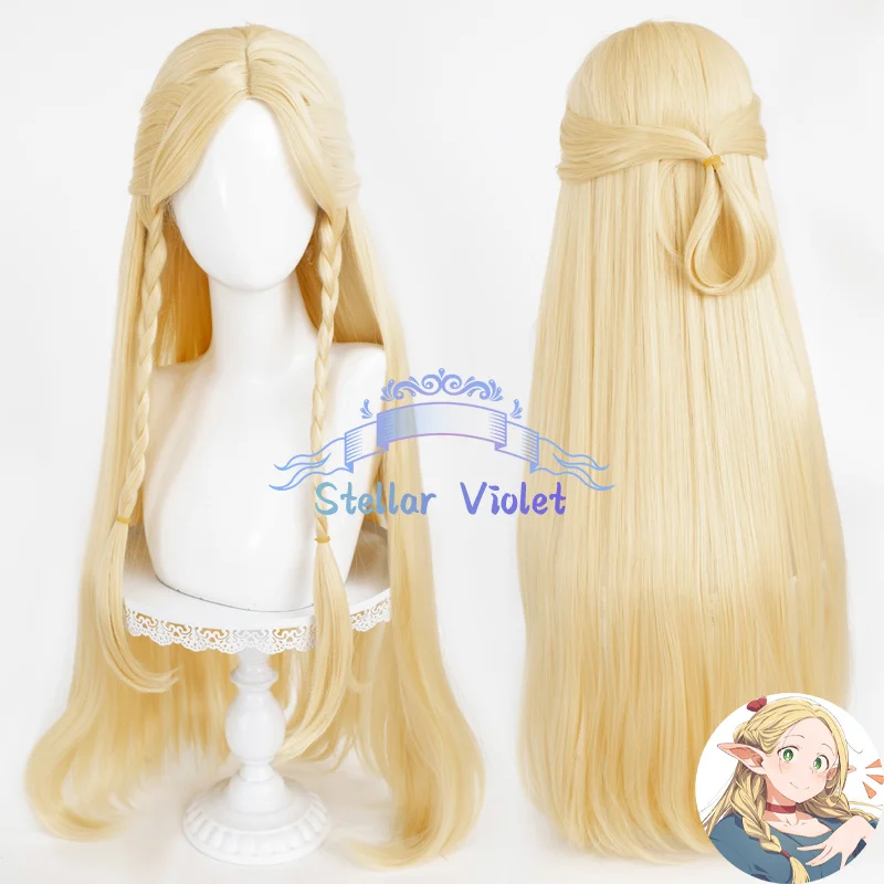 

Аниме Delicious in Dungeon Marcille Donato Косплей Парик Золото 80 см Длинные термостойкие синтетические волосы Парики для вечеринок в стиле аниме + Кепка для парика