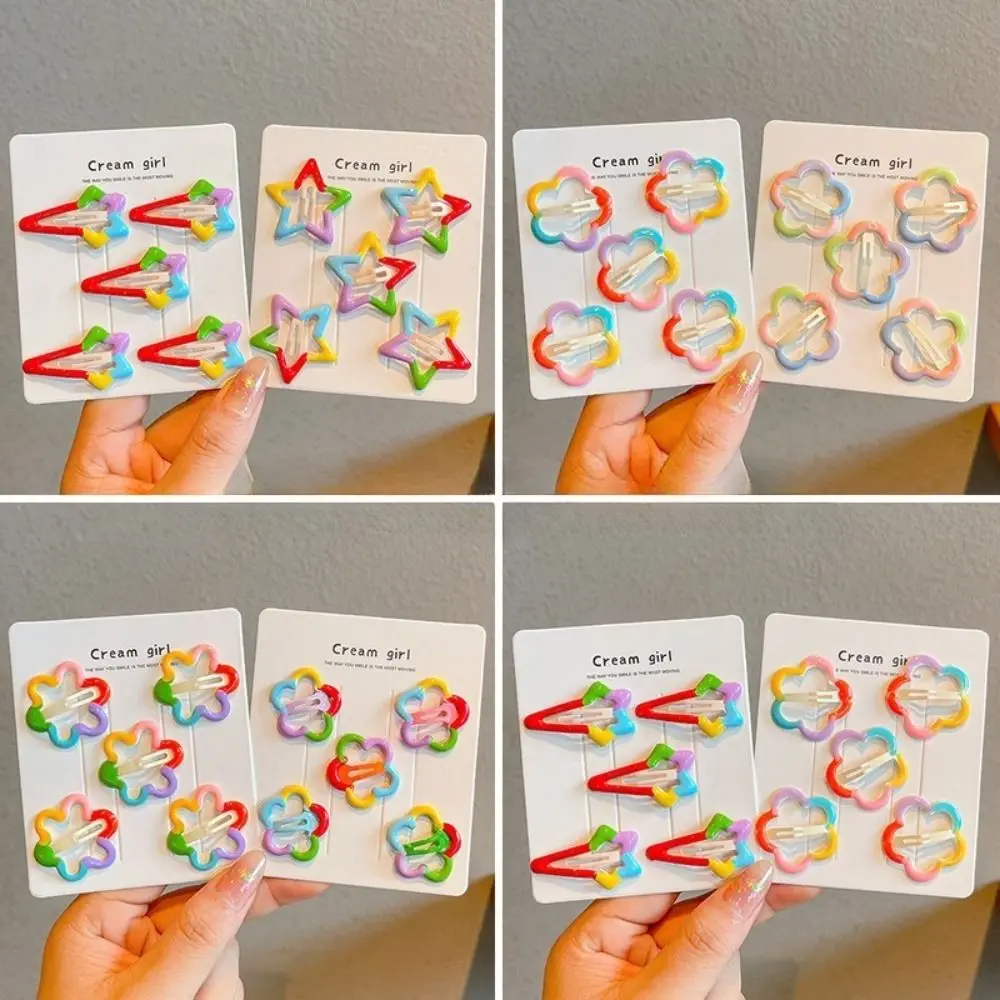 Модная милая заколка для волос BB, красочный подарок, заколка для волос с уткой, заколка для волос со звездой и цветком, детская заколка