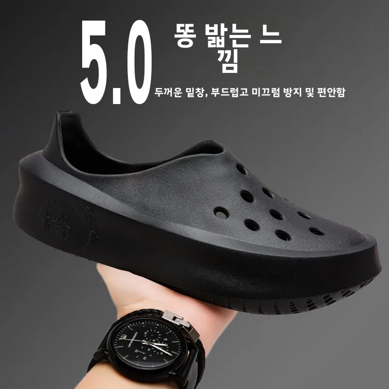 Sandalias de cobertura total para exteriores de verano para hombre, chanclas antideslizantes para conducir, deportes, Fiing king Beach