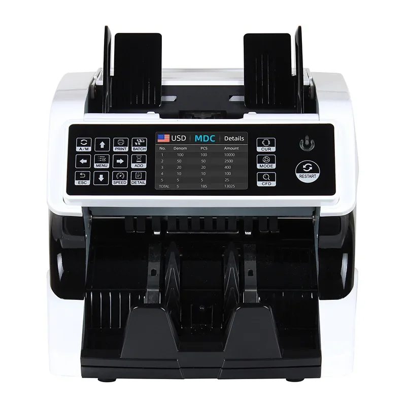 Cheapest Bill Counter Argentina Pesos Multi Currency Language Vertical Counting Machine With Dual CIS Image Scanning