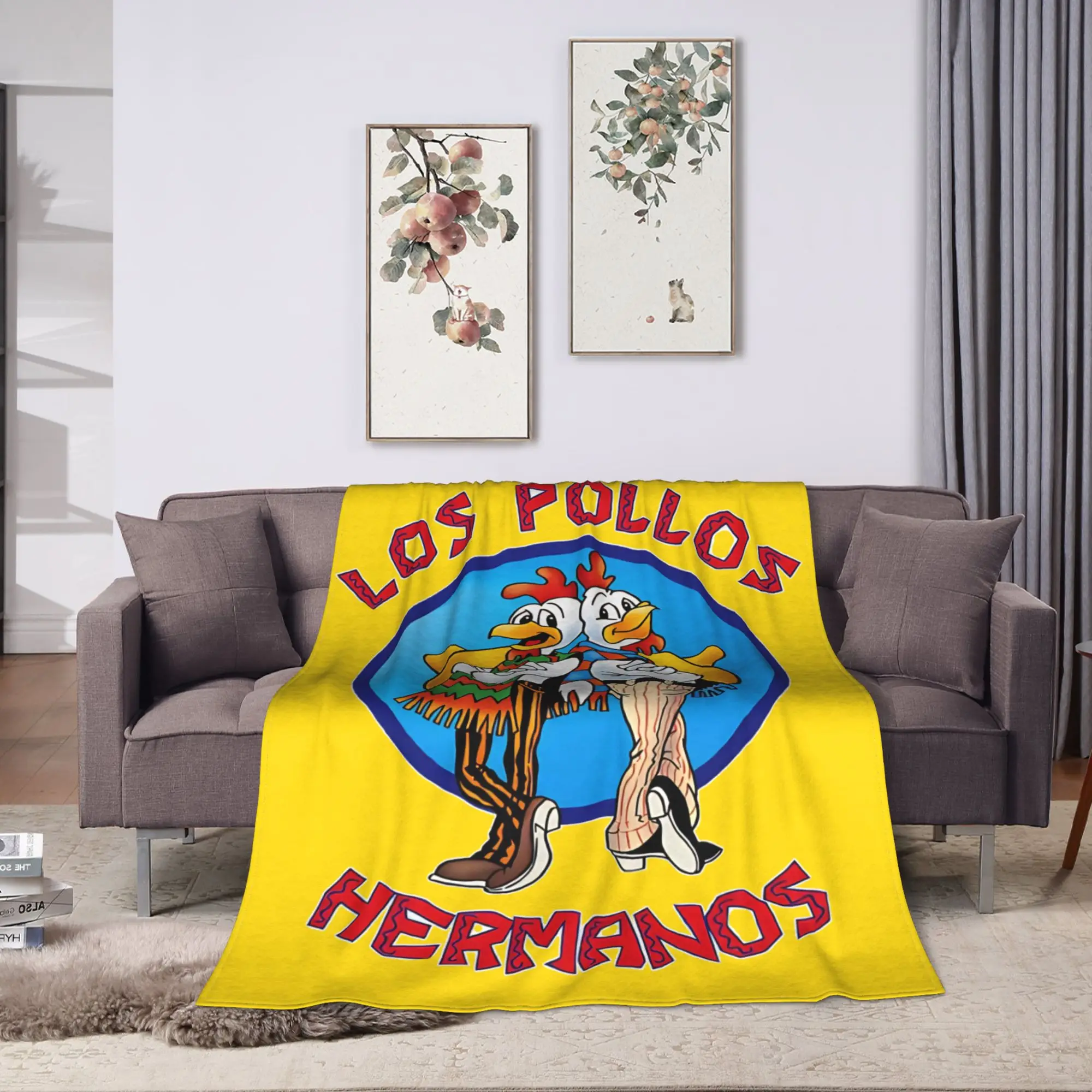 Super Warm Blanket Breaking Bad LOS POLLOS Chicken Brothers Printed Throw Blanket Flannel Bedspread For Home Decor Bed Cover