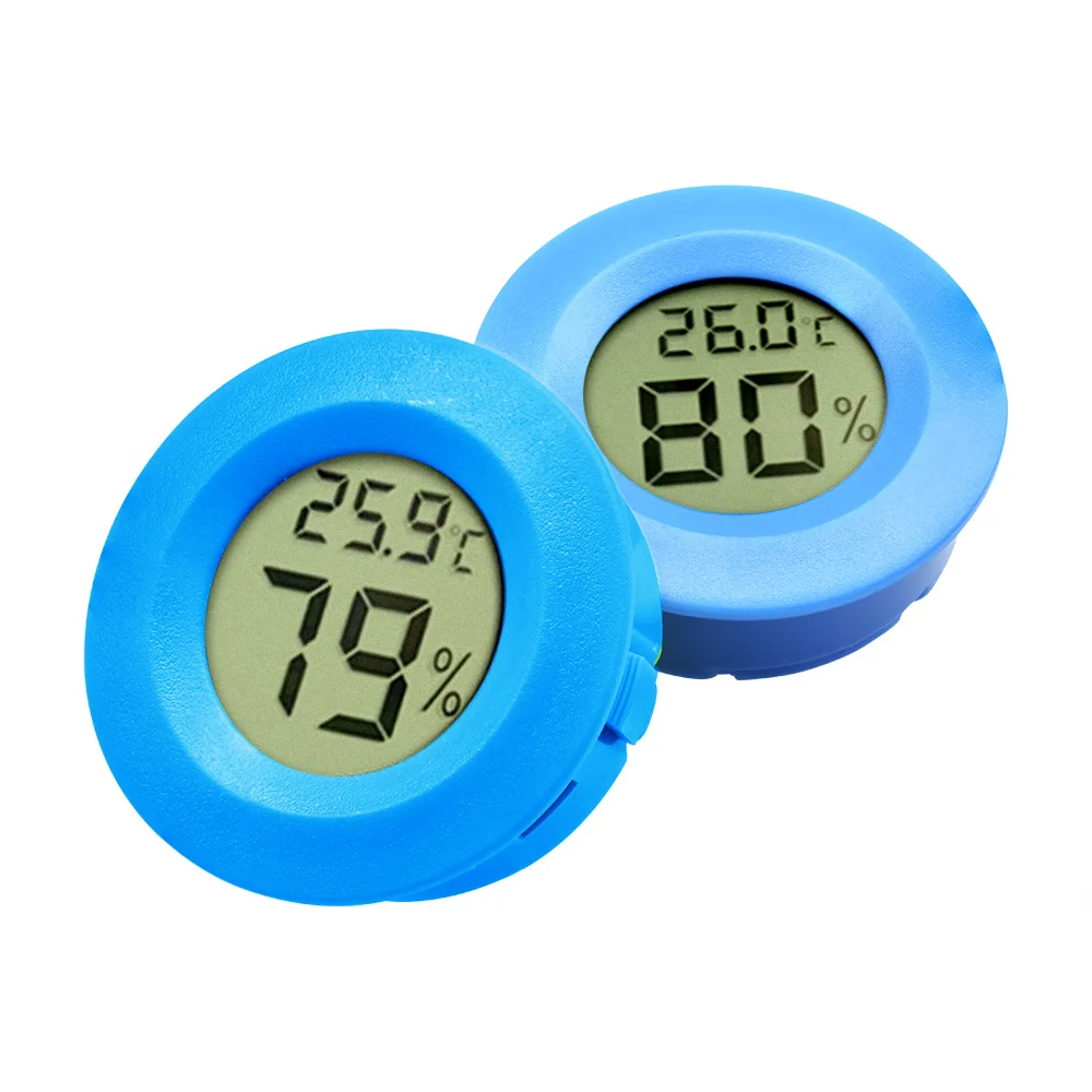 -50~ +70°C Mini Round LCD Digital Thermometer Hygrometer Fridge Freezer Tester Temperature Tester Sensor Humidity Meter Detector